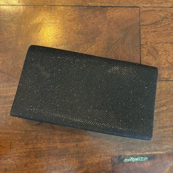 90s Elegant Black Bow Clutch Evening Bag - Picture 6 of 7